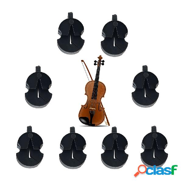 8 pezzi Silenziatore in gomma per violino nero Silenziatore