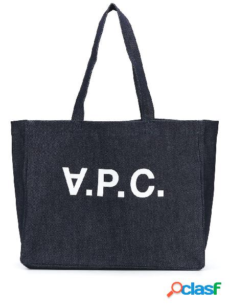 A.P.C. BORSA SHOPPING DONNA COCSXM61446IAI COTONE BLU