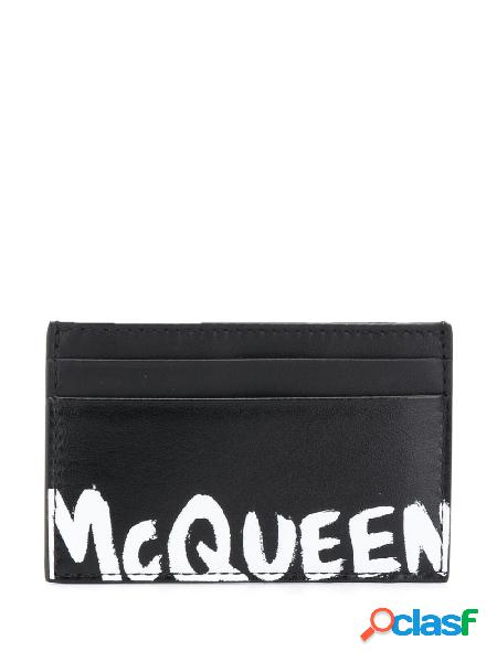 ALEXANDER MCQUEEN PORTACARTE UOMO 6021441NT7B1070 PELLE NERO