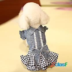 Abito per cani cappotto in pile denim top principessa giacca