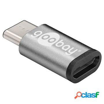 Adattatore MicroUSB / USB Type-C Goobay - 480Mbs - Grigio