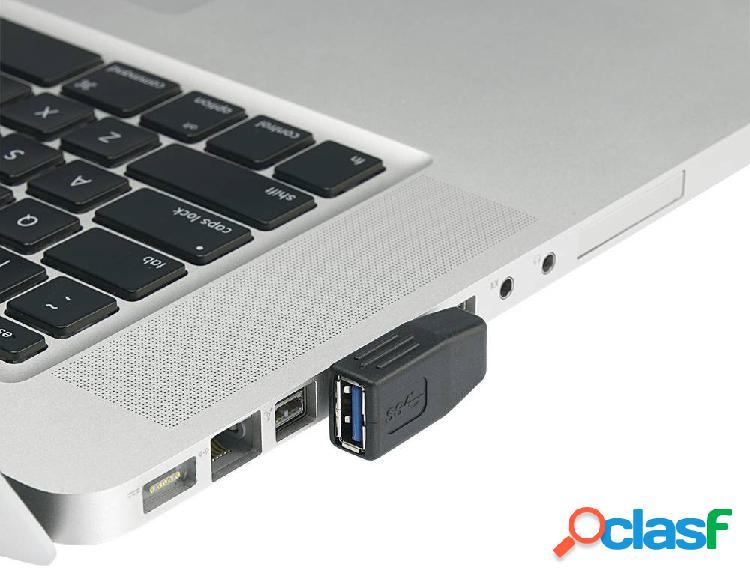 Adattatore USB 3.0 Renkforce, spina A su presa A 90°,