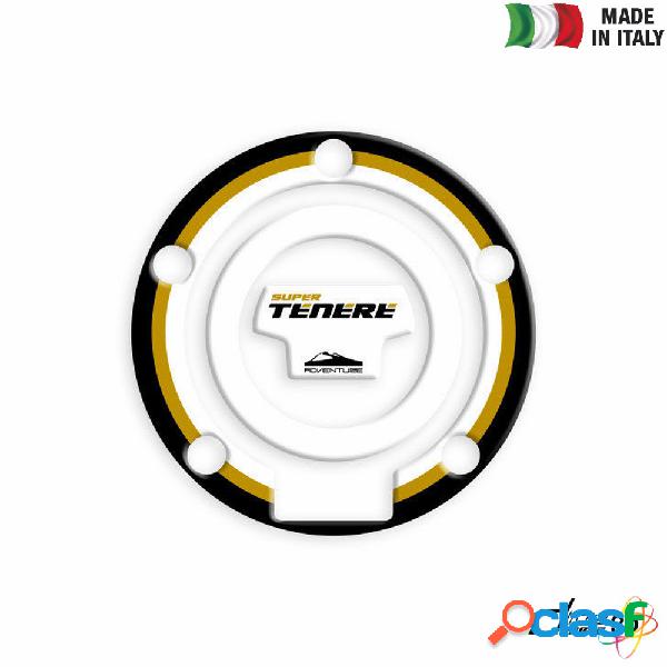 Adesivo tappo benzina 3d bianco oro for