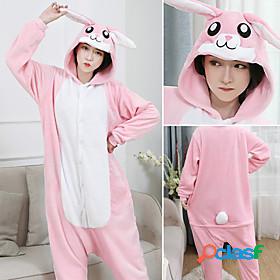 Adults Kigurumi Pajamas Rabbit Bunny Onesie Pajamas Flannel