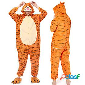 Adults Kigurumi Pajamas Tiger Animal Onesie Pajamas Flannel