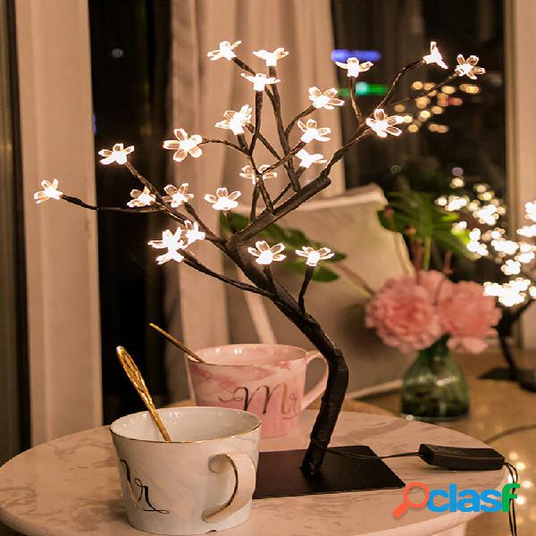 Albero in fiore di ciliegio lampada LED Tavolo lampada