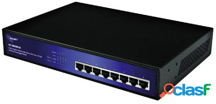 Allnet ALL8808POE Switch di rete 8 Porte 1 GBit/s Funzione