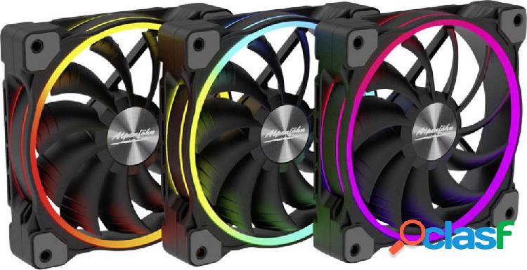 Alpenföhn 3x Wing Boost 3 ARGB Ventola per PC case Nero,
