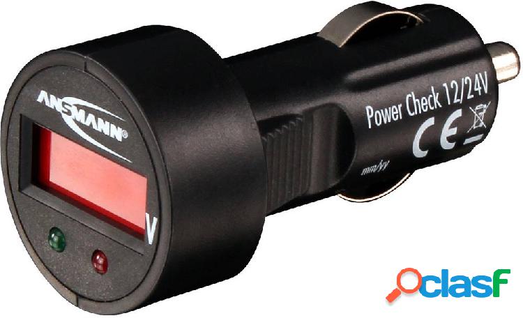 Ansmann PowerCheck12/24V-bl Voltmetro per auto 24 V, 12 V