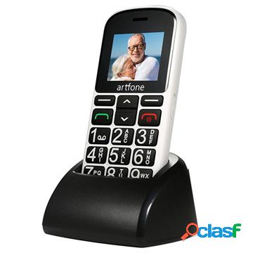 Artfone CS188 Cellulare per Anziani - Dual SIM, SOS - Bianco