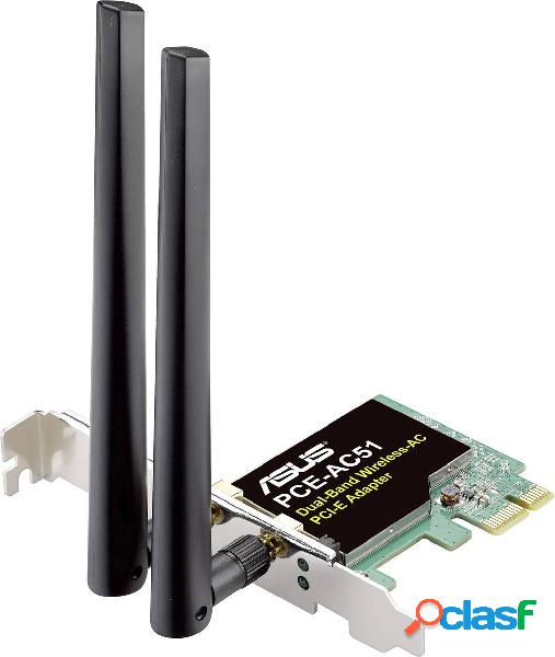 Asus PCE-AC51 Scheda plug-in WLAN PCI Express, WLAN 750