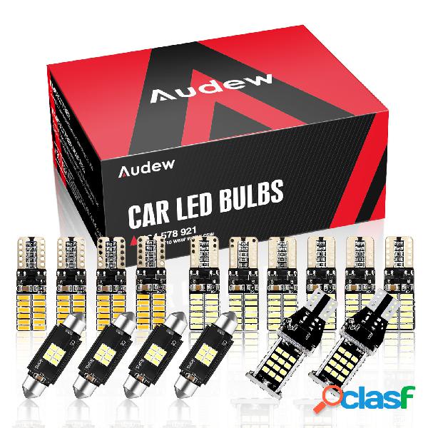 Audew 16PCS T10 C5W T15/912/921 LED Canbus Car Dome Licenza