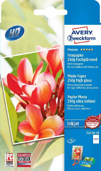 Avery-Zweckform Premium Photo Paper Inkjet C2550-50 Carta