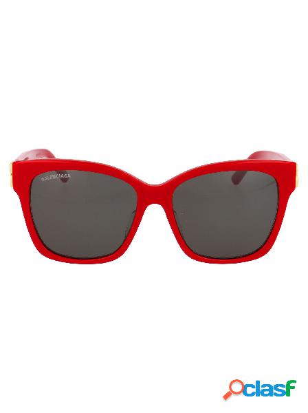 BALENCIAGA OCCHIALI DA SOLE DONNA BB0102SA003 ACETATO ROSSO