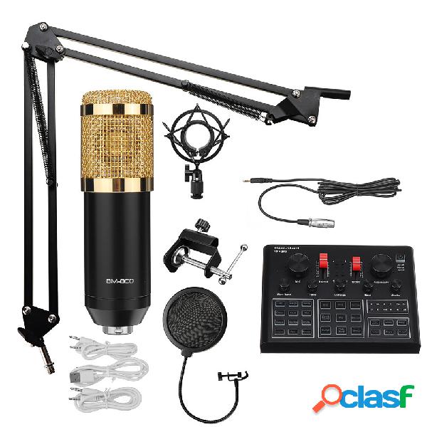 BM800 Condensatore Microfono Scheda audio V9X PRO Mixer Live
