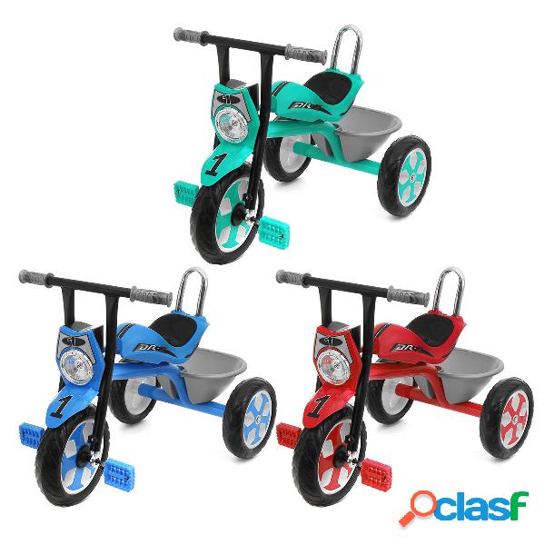 Baby Pedals Tricycle with Music Light ＆ Basket Kids