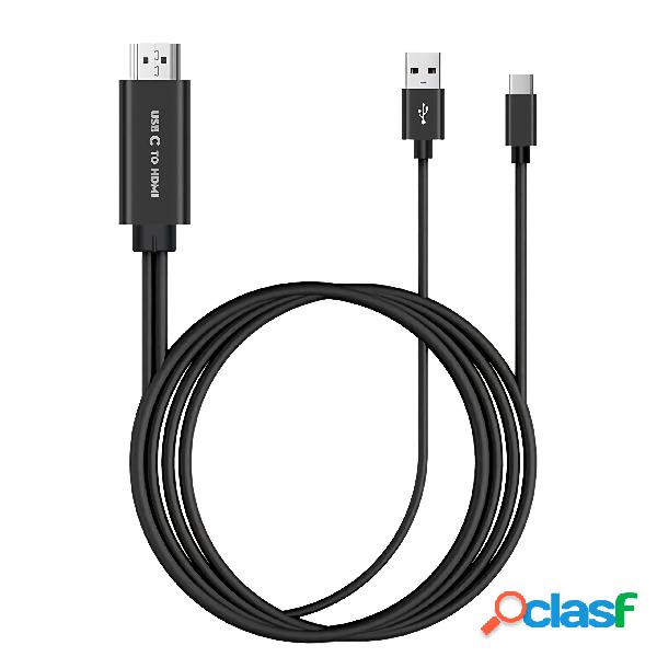 Bakeey USB 2.0 Type C a HDMI con cavo funzione di ricarica