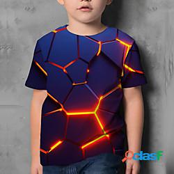 Bambino Da ragazzo maglietta Manica corta Blu Stampa 3D 3D