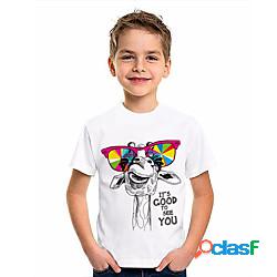 Bambino Da ragazzo maglietta Manica corta Stampa 3D Giraffa