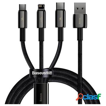 Baseus Tungsten Gold 3-in-1 Fast Charging Cable - 1.5m -
