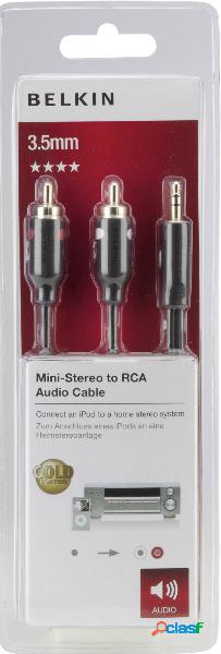 Belkin F3Y116bt1M RCA / Jack Audio Cavo [2x Spina RCA - 1x