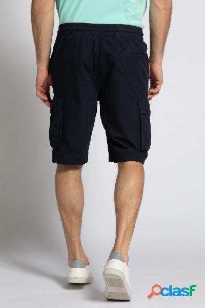 Bermuda in stile cargo, tessuto ripstop, cinque tasche,
