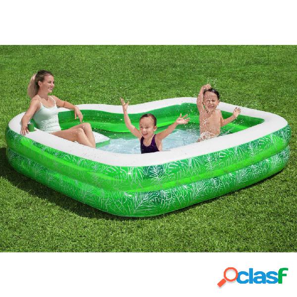 Bestway Piscina con Sedile Tropical Paradise 231x231x51 cm