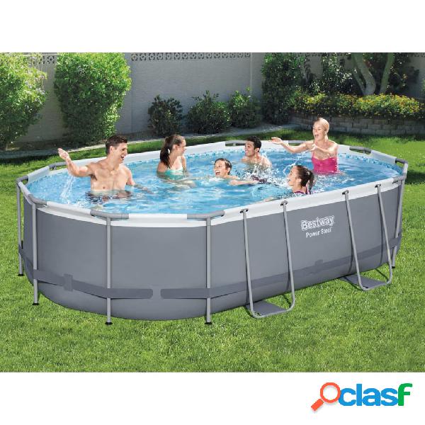 Bestway Power Steel Set Piscina Ovale 488x305x107 cm