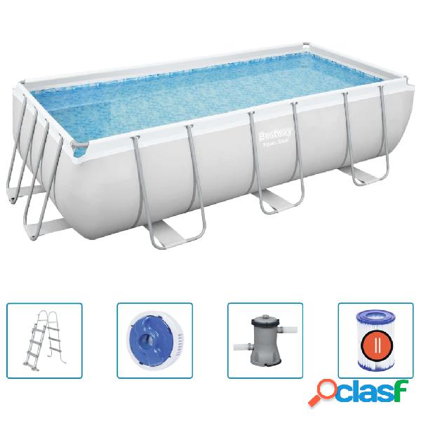 Bestway Power Steel Set Piscina Rettangolare 404x201x100 cm