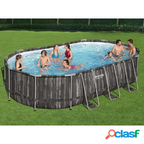 Bestway Set Piscina Ovale Power Steel 488x305x107 cm