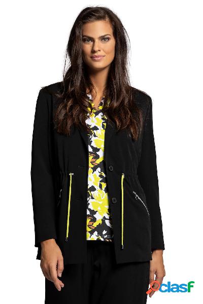 Blazer, coulisse in vita, dettagli di colore, completamente