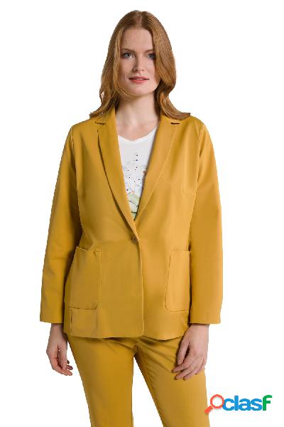 Blazer dal taglio sciancrato con revers e tasche, Donna,