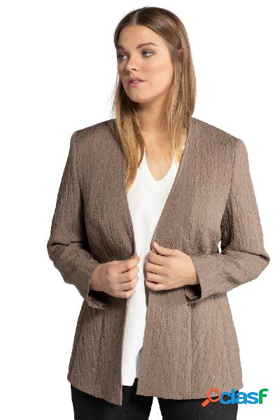 Blazer di Jacquard, motivo 3D con foglie, maniche lunghe,