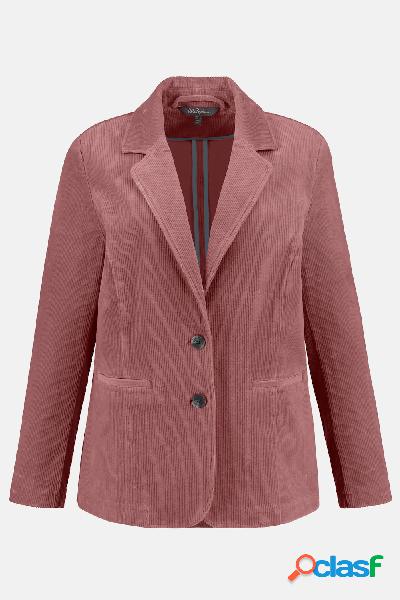 Blazer di velluto a coste, scollo con risvolti, pinces,