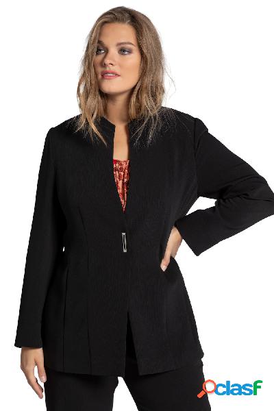 Blazer, texture fine, colletto alto, maniche lunghe,