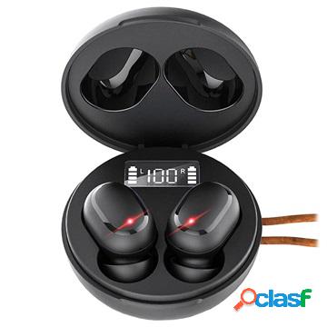 Bluetooth Earphones with Wireless Charging Case F40B - Black