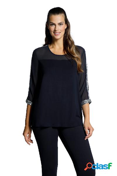 Blusa, Donna, Blu, Taglia: 60/62, Poliestere/Viscosa, Ulla