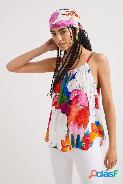 Blusa halter tropicale