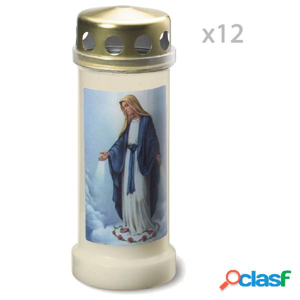 Bolsius Candele Commemorative con Tappo No 6 12 pz