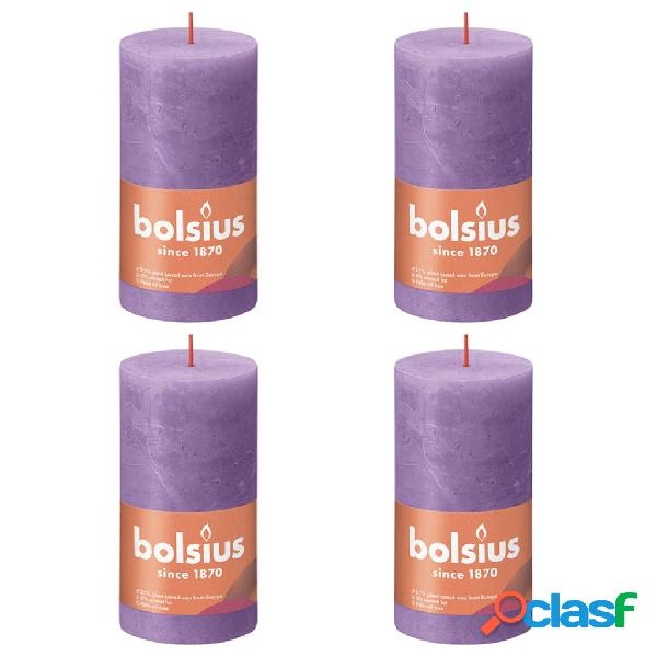 Bolsius Candele Rustiche a Colonna Shine 4 pz 130x68 mm