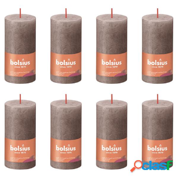 Bolsius Candele Rustiche a Colonna Shine 8 pz 100x50mm