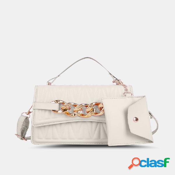 Borsa a tracolla impermeabile da donna in ecopelle con