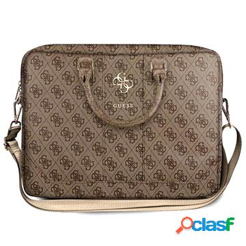 Borsa per Laptop Guess 4G Logo in Metallo - 15-16 - Marrone