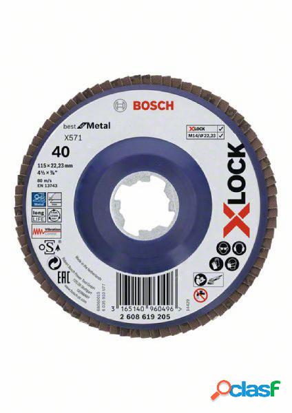 Bosch Accessories;2608619205 Ø 115 mm;Grana 40;1 pz.