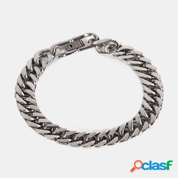 Bracciale in acciaio inossidabile 316L classico tono argento