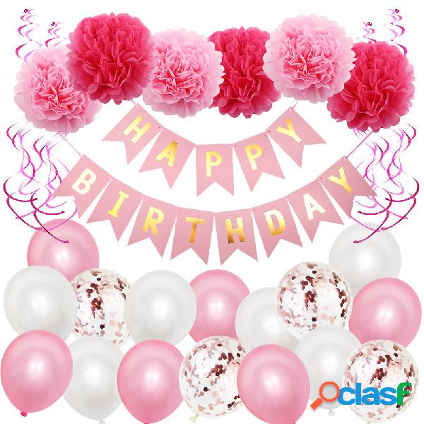 Buon compleanno festa decorazione Banner Bunting palloncini