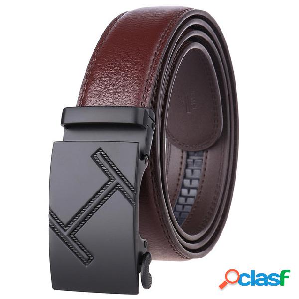 Business Simple Automatic Buckle Cintura Men's Cintura Pelle