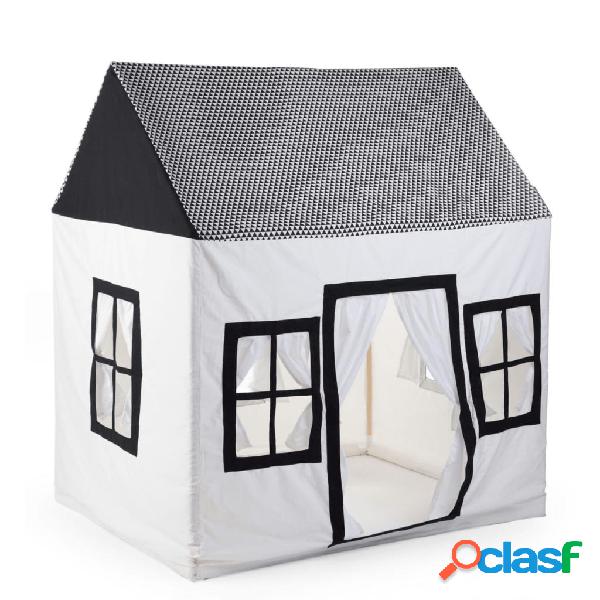 CHILDHOME Casetta per Bambini 125x95x145 cm in Tela Bianco e