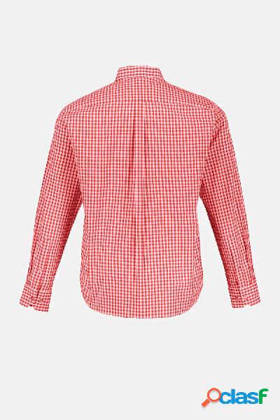 Camicia a quadri in tradizionale stile Tracht con maniche