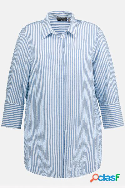 Camicia a righe dal taglio svasato con colletto da camicia e